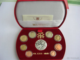 sada VATIKAN 2004 pápež Ján Pavol II.-PROOF s Ag mincou