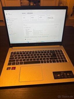 Predám notebook Acer Aspire 5 – Ryzen 5 / 16GB / 512GB SSD