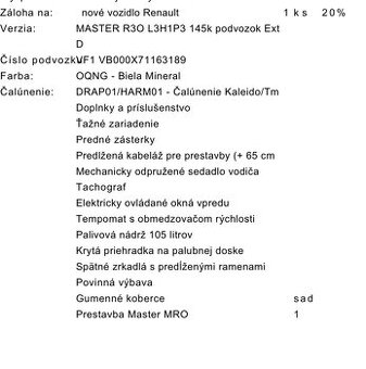 Predám Renault Master Valník s plachtou