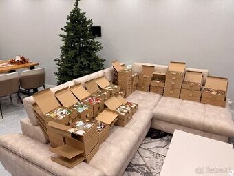 Vianočné sklenené gule , ručne malované sklenené banky - 1