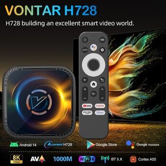 Android TV box Vontar H728, 4K/8K, Octa core A55