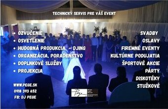DJ PeGe - hudobná produkcia, technické zabezpečenie