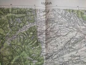 Stara mapa  originál z I. ČSR  - Hrčava - 1
