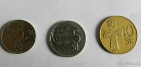 Predám mince 2 Sk 2007,5 Sk 1994 ,10 Sk 1994