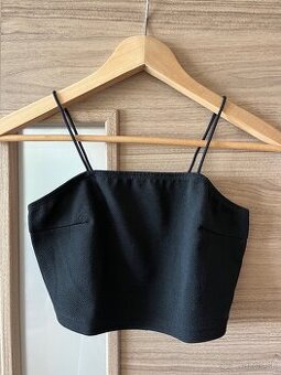 Čierny crop top Shein