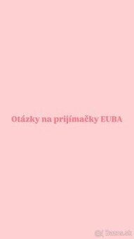 Otázky na prijímačky - EUBA