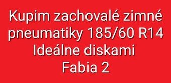 Kupim zimné pneumatiky 185/60 R14