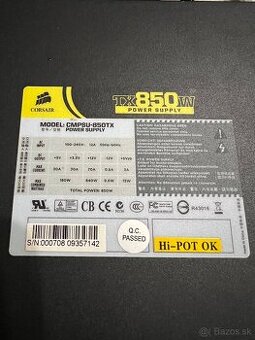 PC zdroj CORSAIR TX 850W