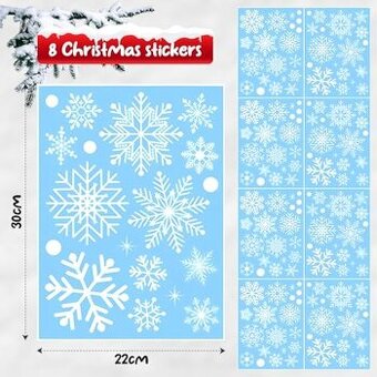 vianočných samolepiek na okná