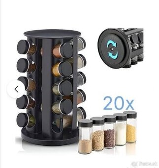 Otočný stojan na korenie 20 ks