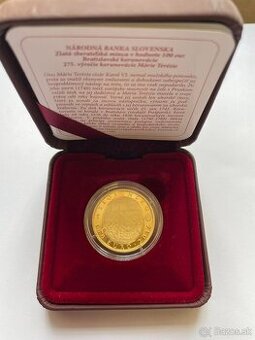 PREDAJ zlatá minca 100eur 2016 Mária Terézia - PREDANÉ