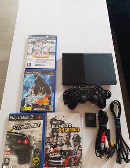 Predám - Hernú konzolu Sony PlayStation 2 Slim s hrami.