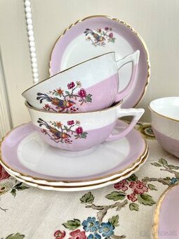 Starožitný porcelánový set na čaj Moulin des Loups