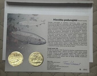 Autorská karta k 5 eur minci HLAVÁTKA PODUNAJSKÁ