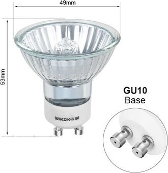 Halogénové žiarovky OFFCUP GU10 50W, balenie 8 kusov