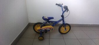 Predám zachovalý málo používaný modrý detský bicyke 12" kol