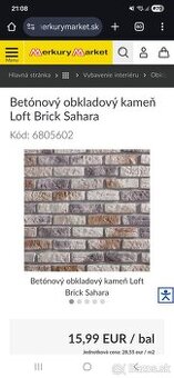 Betónový obkladový kameň Loft Brick Sahara