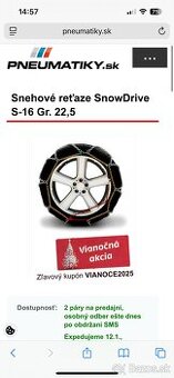 Predám nové zimné reťaze