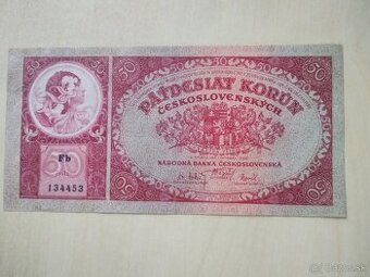 predám staré bankovky prvá republika