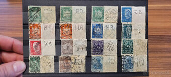 malá zostava ríšskych perfinov na filatelistickej kartičke