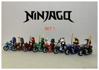 Figurky Ninjago - motorky (8ks) typ lego - nove, nehrane