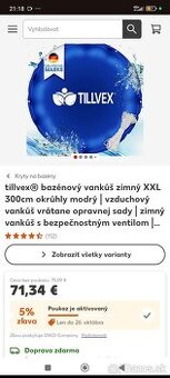 Bazénový zimný vankúš