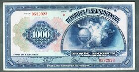 Staré bankovky 1000 korun 1932 NEPERFOROVANA, velmi pěkná, o