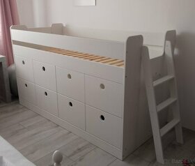 Vyvýšená posteľ s úložným priestorom - 1