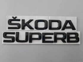 Nápis Škoda Superb čierny
