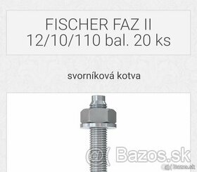 Predám svorníkové kotvy FISCHER FAZ II 12/10/110, typ 95419
