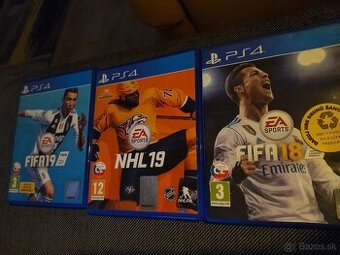 FIFA 18, FIFA 19, NHL 19 CZ