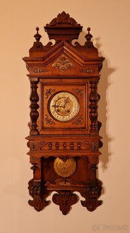 starožitné hodiny Gustav Becker 01, kyvadlové nástenné