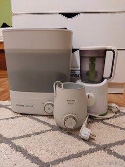 Sada Philips Avent sterilizátor, ohrievač fliaš a mixér 2v1