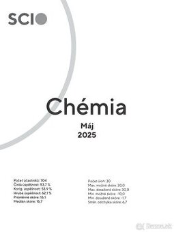 SCIO testy z chémie
