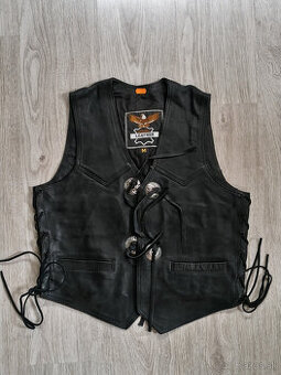 Kožená vesta na motorku - NOVÁ