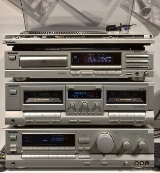 Zostava TECHNICS gramofon, CD, tape 2- deck, receiver = B06
