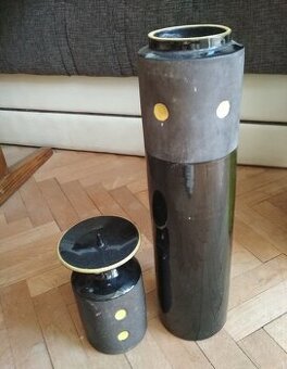 Retro keramická váza + svietnik Keralit