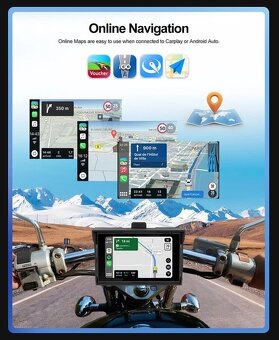 ✅Moto Android/appleCar 5 palc. displej, BT, WAZE, mapy, hud✅