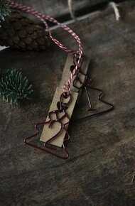 Kovové adventné čísla stromčeky