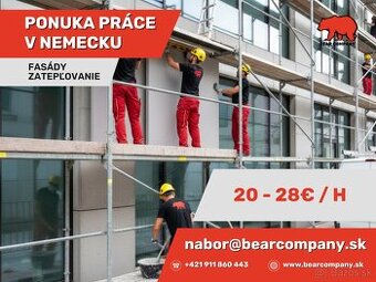 Práca v Nemecku – zateplovanie, fasády (20–28 €/h)