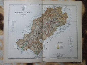 Mapa Trenčianska župa r. 1897, Gönczy Pál