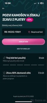 SWIPE kupón 50% ZĽAVA