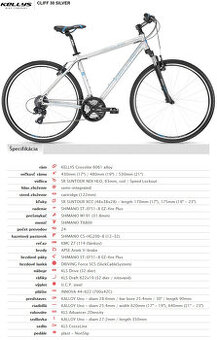 krosový bicykel kellys cliff 30 silver - 1