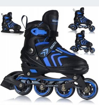 KOLIESKOVÉ AJ NA ĽAD KORČULE, NASTAVITEĽNÉ 4v1