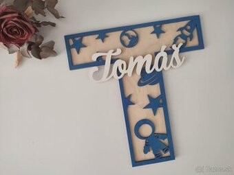 Drevená iniciála - písmenko s menom, Tomáš