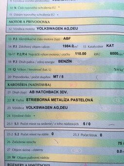 VW Golf 3 2.0 GTI 16V 110kw