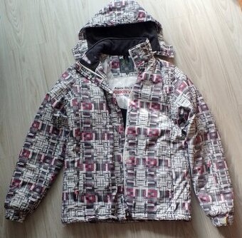 Zimná bielo šedá vetrovka