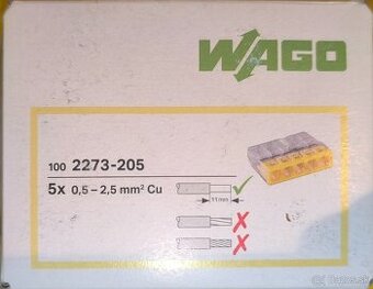 Wago 5x napichovacia originál 2273-205