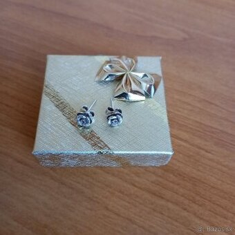 Strieborné naušnice a retiazka na ruku