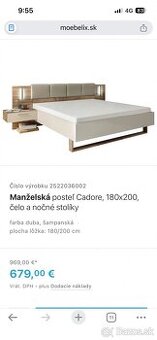 Manželská posteľ cadore